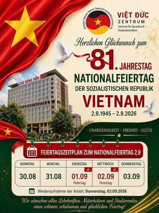 THÔNG BÁO LỊCH NGHỈ LỄ QUỐC KHÁNH 2/9/2026