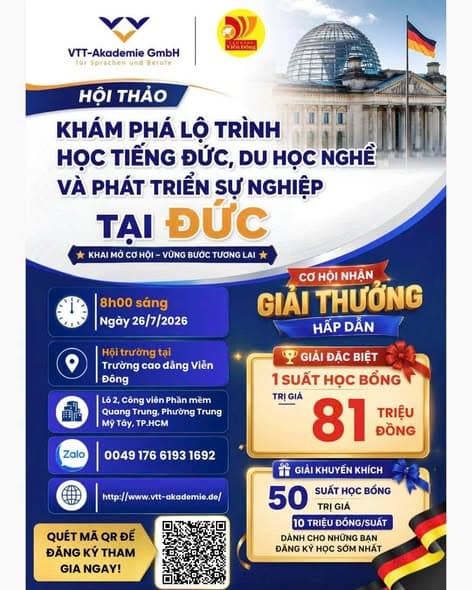 NHÌN LẠI HỘI THẢO – KHÁM PHÁ LỘ TRÌNH HỌC TIẾNG ĐỨC, DU HỌC NGHỀ VÀ PHÁT TRIỂN SỰ NGHIỆP TẠI ĐỨC